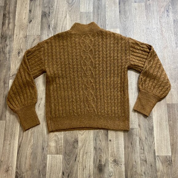 Vince Camuto Brown Cable Knit Sweater XS - Picture 3 of 6